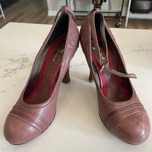 7 for all mankind brown high heels